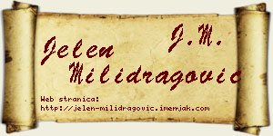 Jelen Milidragović vizit kartica